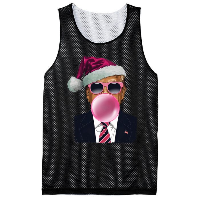 Bubblegum Trump Blowing Christmas Trump Mesh Reversible Basketball Jersey Tank