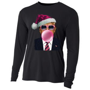 Bubblegum Trump Blowing Christmas Trump Cooling Performance Long Sleeve Crew