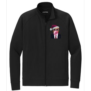 Bubblegum Trump Blowing Christmas Trump Stretch Full-Zip Cadet Jacket