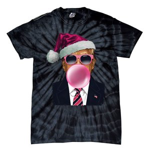 Bubblegum Trump Blowing Christmas Trump Tie-Dye T-Shirt