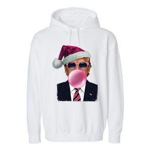 Bubblegum Trump Blowing Christmas Trump Garment-Dyed Fleece Hoodie