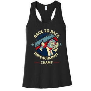 Back To Back Impeachment Champ Trump Impeachment Women's Racerback Tank