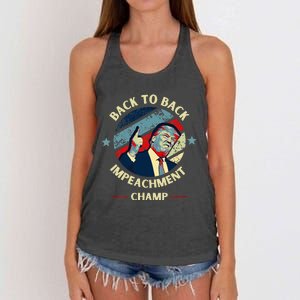 Back To Back Impeachment Champ Trump Impeachment Women's Knotted Racerback Tank