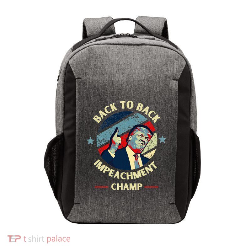 Back To Back Impeachment Champ Trump Impeachment Vector Backpack