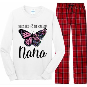 Blessed To Be Called Nana Butterfly Mothers Day Long Sleeve Pajama Set