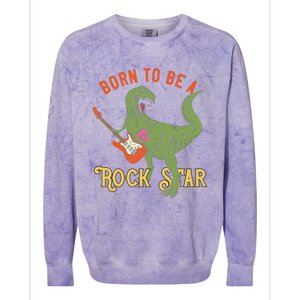 Born To Be A Rock Star Colorblast Crewneck Sweatshirt