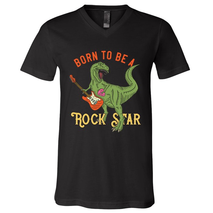 Born To Be A Rock Star V-Neck T-Shirt