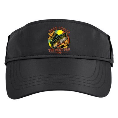 Basically The Best Dad Ever Bass Fishing Fisher Adult Drive Performance Visor