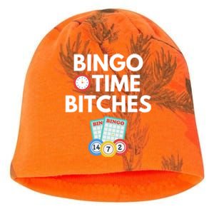 Bingo Time Bitches Funny Bingo Player Game Lover Gift Humor Cute Gift Kati - Camo Knit Beanie