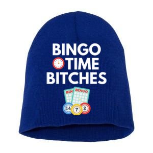 Bingo Time Bitches Funny Bingo Player Game Lover Gift Humor Cute Gift Short Acrylic Beanie