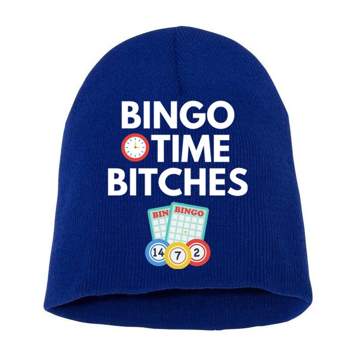 Bingo Time Bitches Funny Bingo Player Game Lover Gift Humor Cute Gift Short Acrylic Beanie