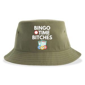 Bingo Time Bitches Funny Bingo Player Game Lover Gift Humor Cute Gift Sustainable Bucket Hat