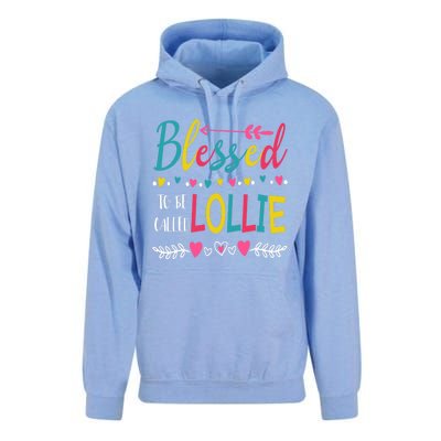 Blessed To Be Called Lollie Colorful Grandma MotherS Day Unisex Surf Hoodie