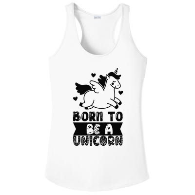 Born To Be A Unicorn Ladies PosiCharge Competitor Racerback Tank