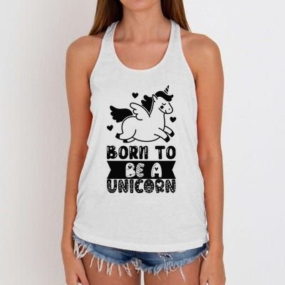 Born To Be A Unicorn Women's Knotted Racerback Tank