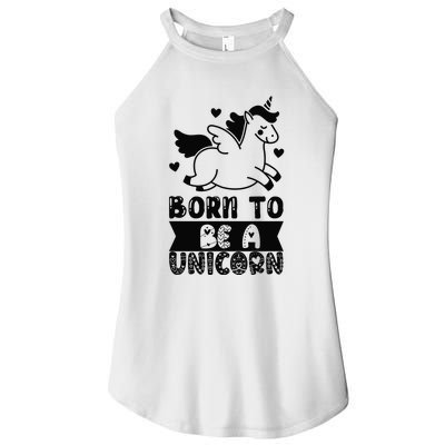 Born To Be A Unicorn Women’s Perfect Tri Rocker Tank