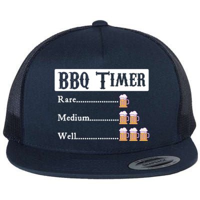 Bbq Timer Barbecue Gift Flat Bill Trucker Hat