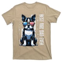 Boston Terrier Best Dog Dad Ever American Flag Vintage(2) T-Shirt