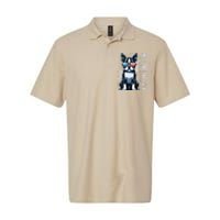 Boston Terrier Best Dog Dad Ever American Flag Vintage(2) Softstyle Adult Sport Polo