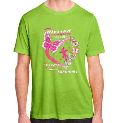 Blessed To Be Called Pink Butterfly Breast Cancer Survivor Adult ChromaSoft Performance T-Shirt