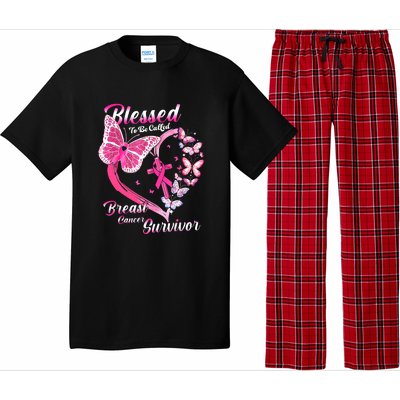 Blessed To Be Called Pink Butterfly Breast Cancer Survivor Pajama Set