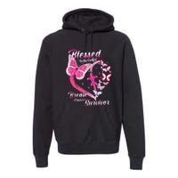 Blessed To Be Called Pink Butterfly Breast Cancer Survivor Premium Hoodie