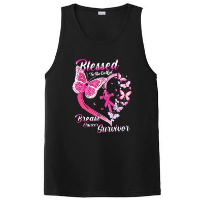 Blessed To Be Called Pink Butterfly Breast Cancer Survivor PosiCharge Competitor Tank