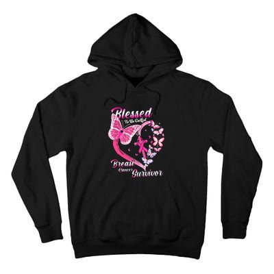 Blessed To Be Called Pink Butterfly Breast Cancer Survivor Tall Hoodie