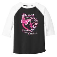 Blessed To Be Called Pink Butterfly Breast Cancer Survivor Toddler Fine Jersey T-Shirt