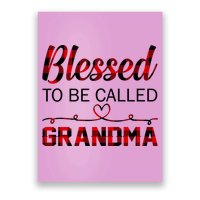 Blessed To Be Called Grandma Red Plaid Mother's Day Poster