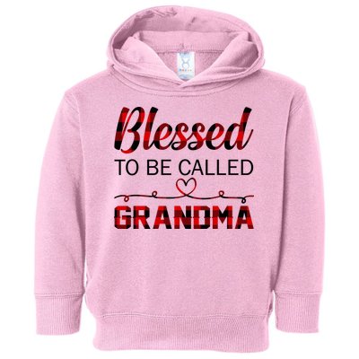 Blessed To Be Called Grandma Red Plaid Mother's Day Toddler Hoodie