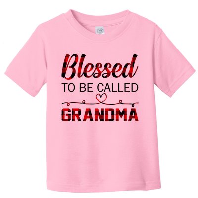 Blessed To Be Called Grandma Red Plaid Mother's Day Toddler T-Shirt