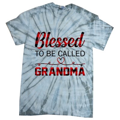 Blessed To Be Called Grandma Red Plaid Mother's Day Tie-Dye T-Shirt
