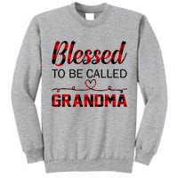 Blessed To Be Called Grandma Red Plaid Mother's Day Tall Sweatshirt