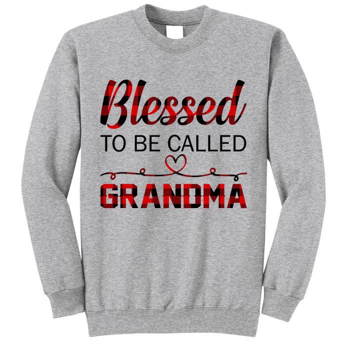 Blessed To Be Called Grandma Red Plaid Mother's Day Tall Sweatshirt