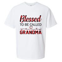 Blessed To Be Called Grandma Red Plaid Mother's Day Sueded Cloud Jersey T-Shirt