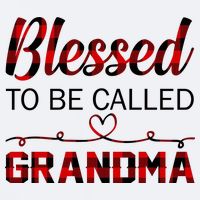 Blessed To Be Called Grandma Red Plaid Mother's Day Sueded Cloud Jersey T-Shirt