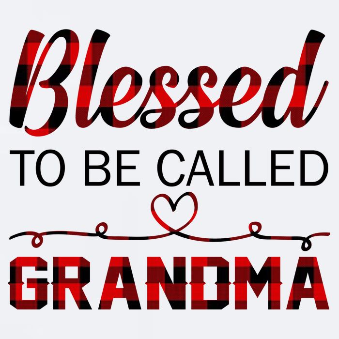 Blessed To Be Called Grandma Red Plaid Mother's Day Sueded Cloud Jersey T-Shirt