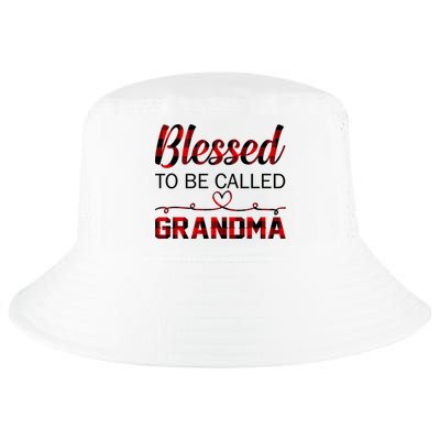 Blessed To Be Called Grandma Red Plaid Mother's Day Cool Comfort Performance Bucket Hat