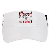 Blessed To Be Called Grandma Red Plaid Mother's Day Adult Drive Performance Visor