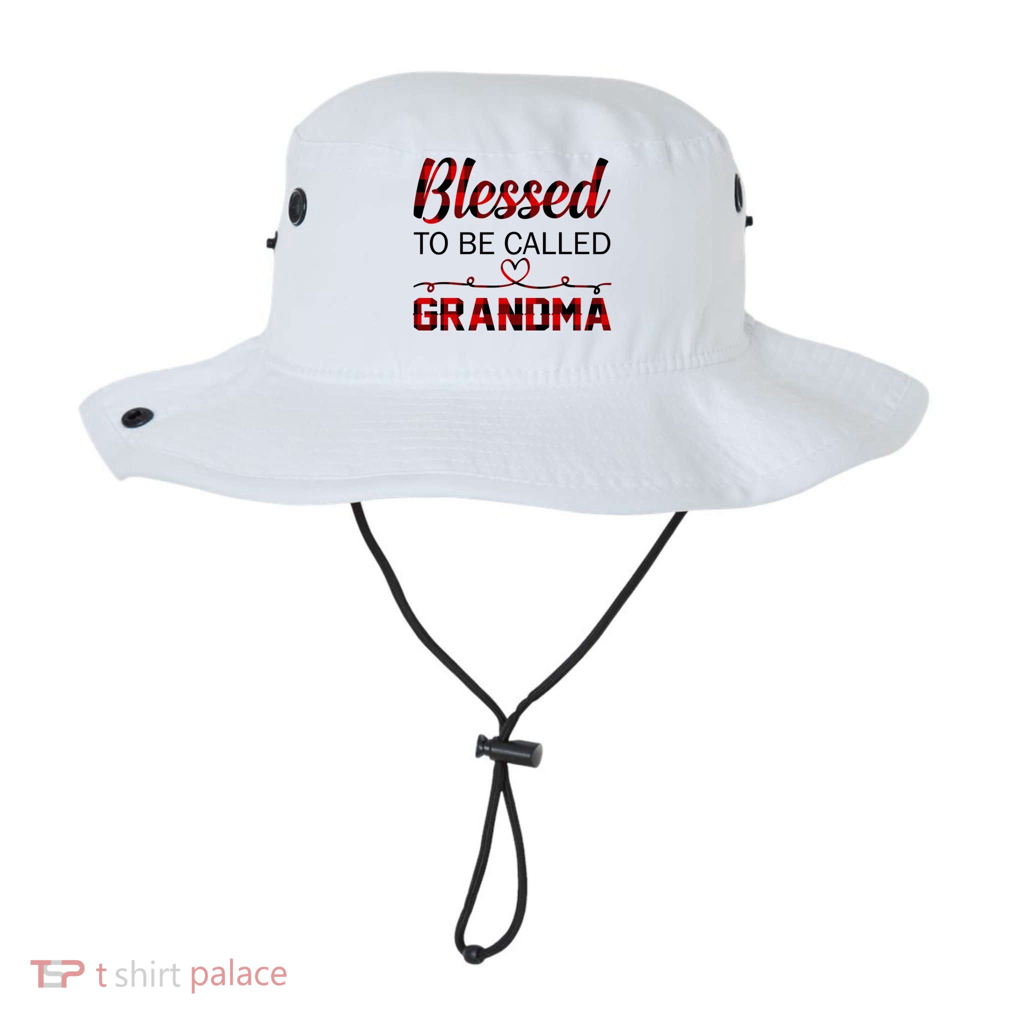 Blessed To Be Called Grandma Red Plaid Mother's Day Bucket Hat