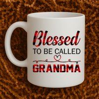 Blessed To Be Called Grandma Red Plaid Mother's Day Mug