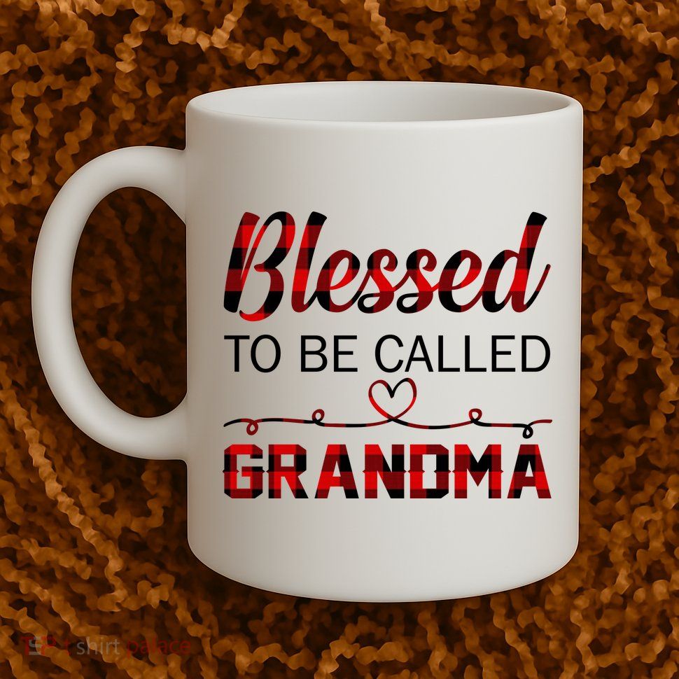 Blessed To Be Called Grandma Red Plaid Mother's Day Mug