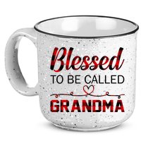 Blessed To Be Called Grandma Red Plaid Mother's Day 15oz Campfire Ceramic Mug