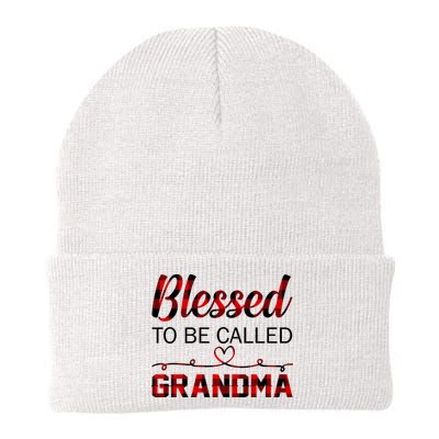 Blessed To Be Called Grandma Red Plaid Mother's Day Beanie