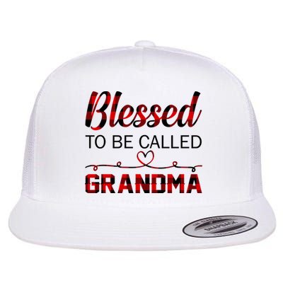 Blessed To Be Called Grandma Red Plaid Mother's Day Flatbill Hat