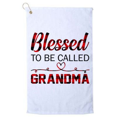 Blessed To Be Called Grandma Red Plaid Mother's Day Golf Towel