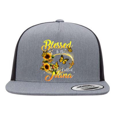 Blessed To Be Called Nana Sunflower Lovers Grandma MotherS Day Flat Bill Trucker Hat