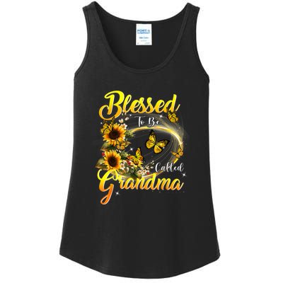 Blessed To Be Called Grandma Tee Sunflower Ladies Essential Tank