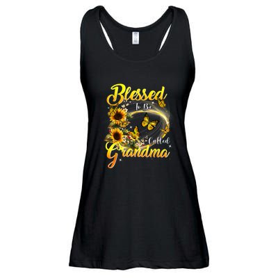 Blessed To Be Called Grandma Tee Sunflower Ladies Essential Flowy Tank